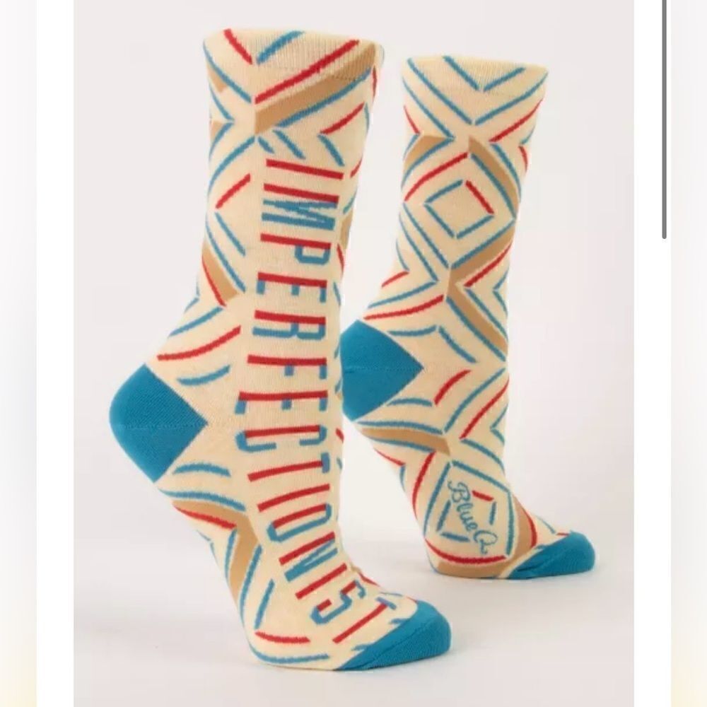Blue Q Mens Cotton Crew Socks Imperfectionist